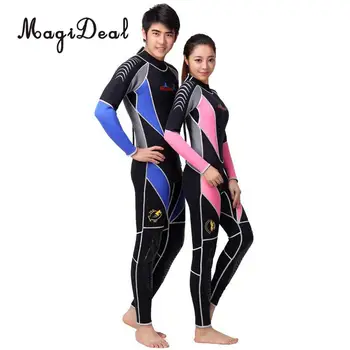 

3mm Neoprene Men Women Surf/Snorkel/Scuba/Water Sports Diving Warm Suit Wetsuit Swimwear & Back Zipper Long Sleeve S/M/L/XL