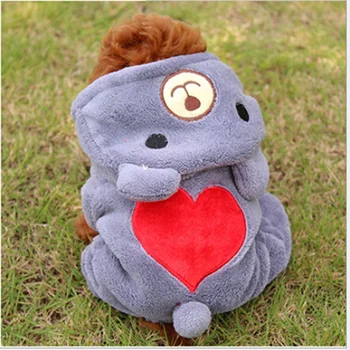 

Fashion Teddy Dog Puppy Pet Jumpsuit Clothes Winter Warm Jacket Pets Fleece Hooded Coat TB Sale