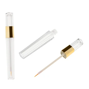 

2pcs/set 5ml Refillable Empty Clear Eyeliner Vials Tube Eyelash Oil /Mascara/ Eye Gloss Liquid Bottle Container With Brush