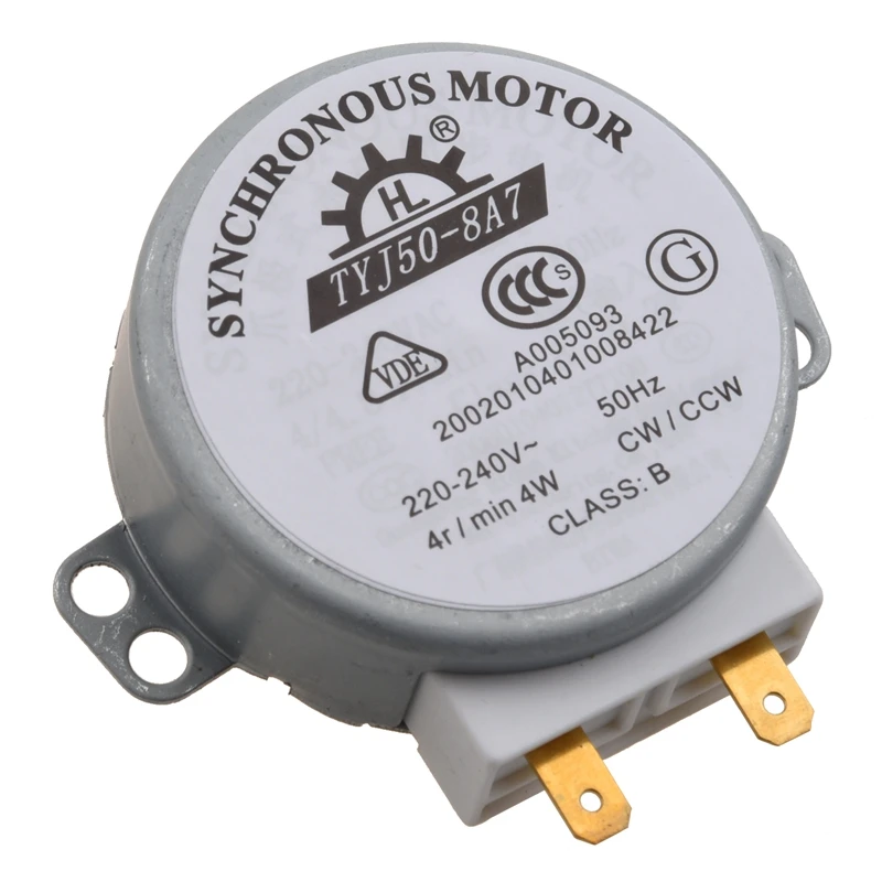 

miniwave Oven Turntable Synchronous Motor 4W AC 220-240V 4 RPM CW/CCW