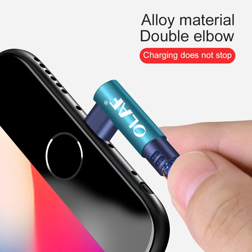 Кабель Micro usb OLAF 3 м 2 кабель 90 градусов для samsung s7 s6 быстрой зарядки и передачи