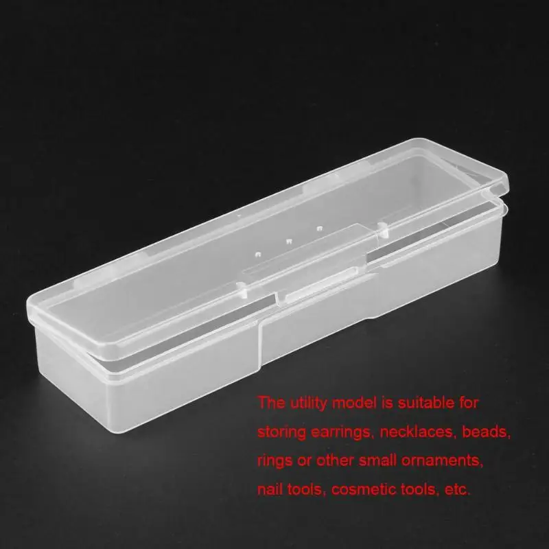 

Plastic Nail Art Accessories Compartment Storage Box Practical Adjustable Plastic case Translucent Decor Organizer Case