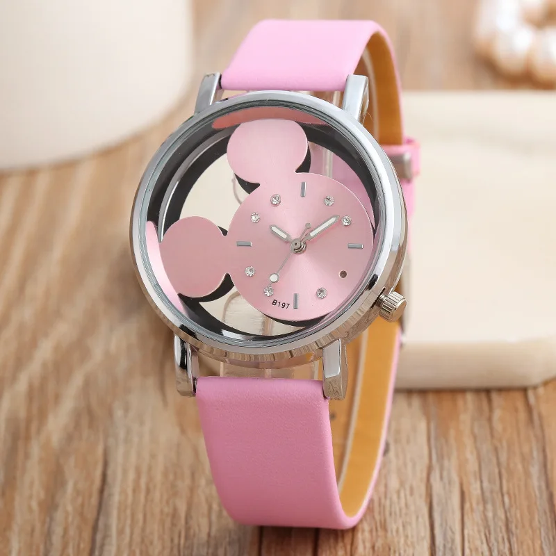

Mickey Mouse watches double-sided hollow-out mickey Mickey Mouse watches children watches montre homme horloges vrouwen
