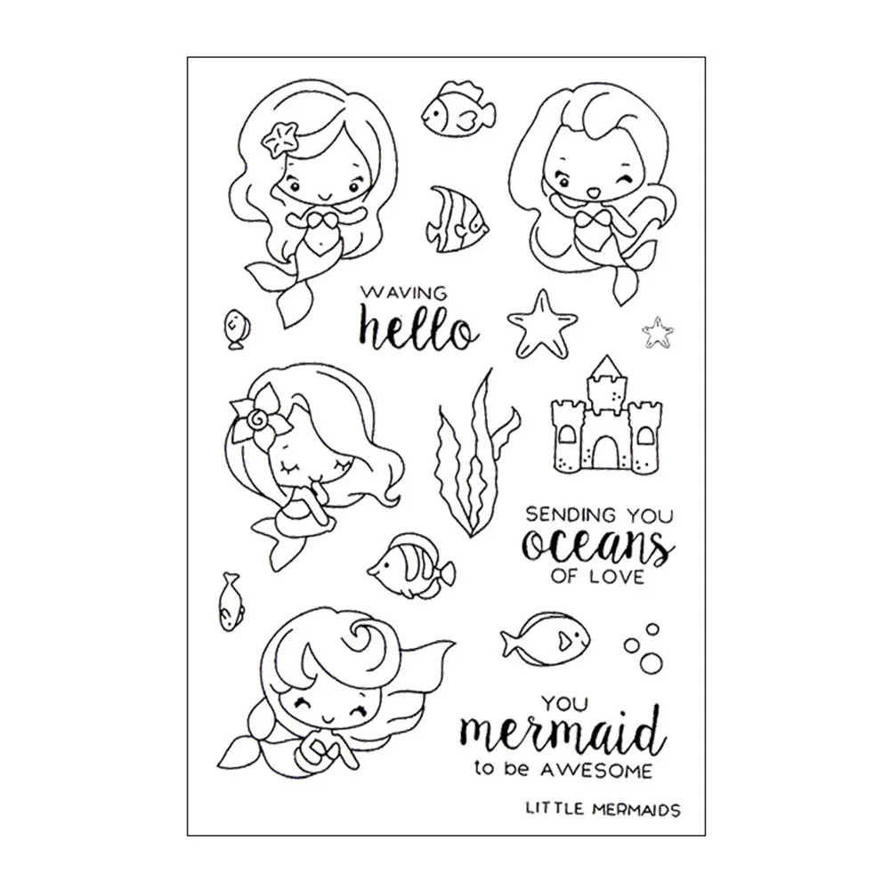 

9 patterns Transparent Animals Stamp Cute Cartoon Clear Silicone Stamp Seal For DIY Cards Drop Shipping