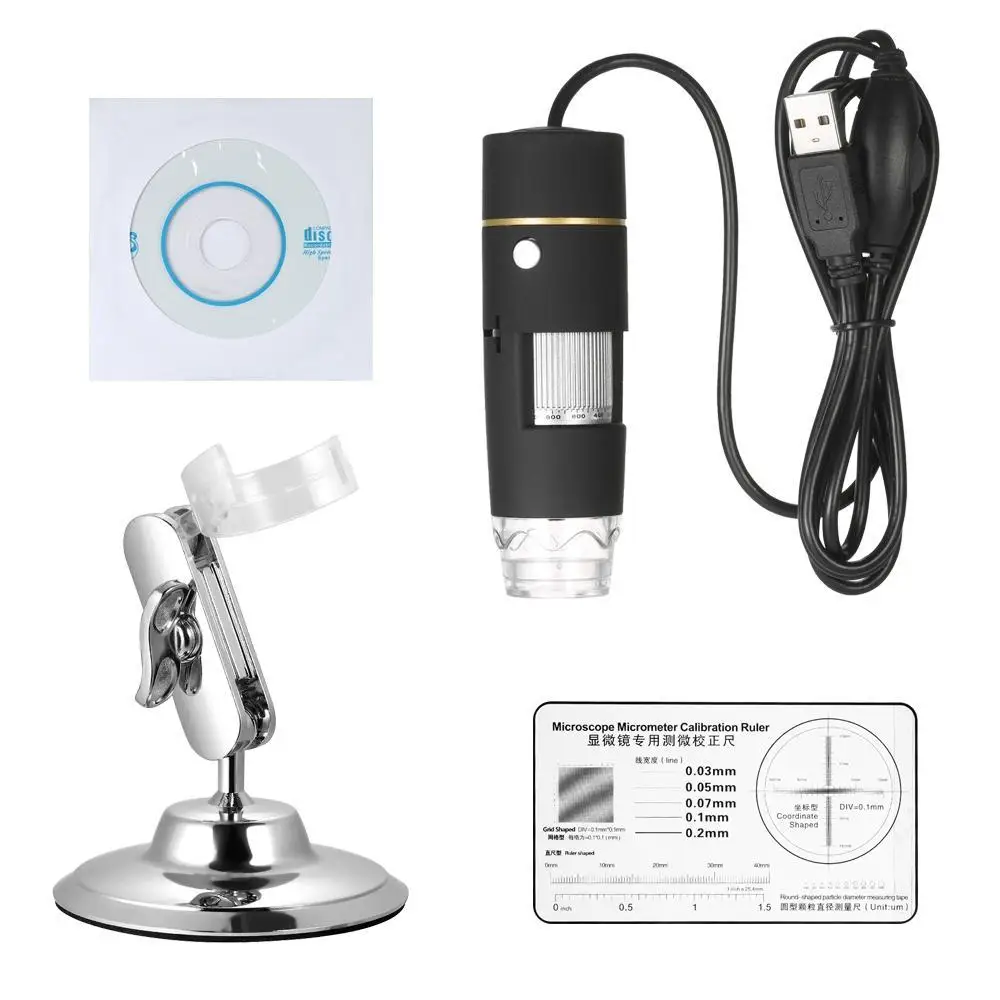 

1000X Magnification USB Digital Microscope with OTG 87g / 3.07oz AVI BMP/JPG Function Endoscope up to 640*480 -