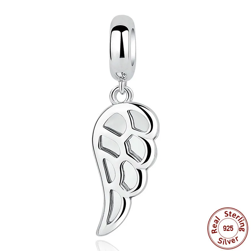 

New Collection 925 Sterling Silver Angle Wing Pendant Charm Fit Necklace For Women Engagement Gift Scc032 BAMOER