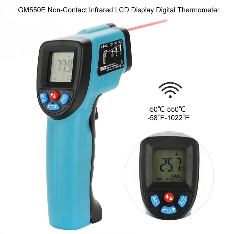 GM550E бесконтактный инфракрасный жк-дисплей цифровой термометр termometro измеритель температуры
