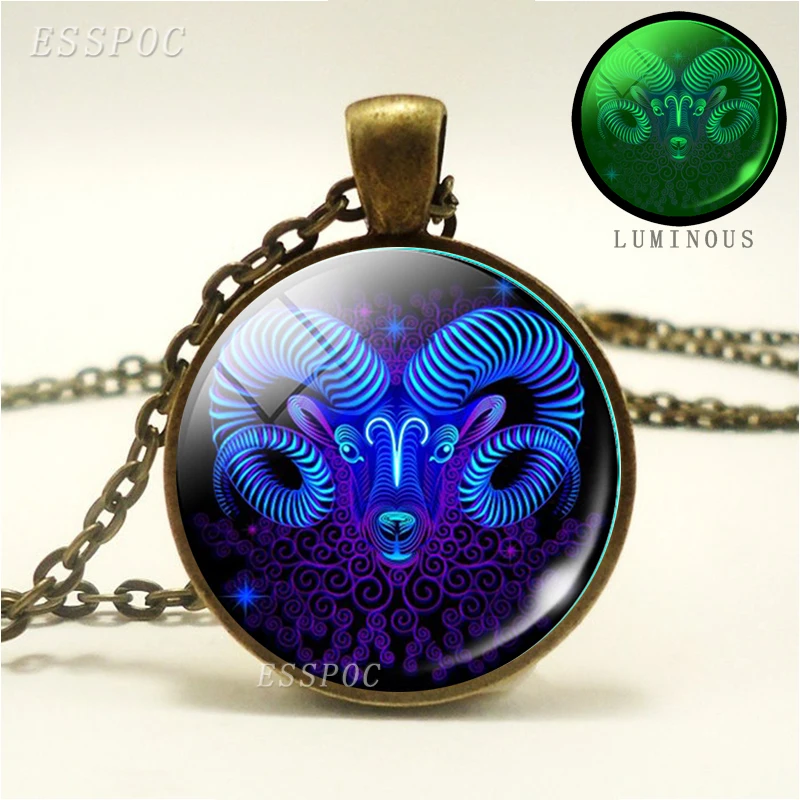 Ожерелье с подвеской в виде знака зодиака|luminous jewelry|birthday giftzodiac sign |