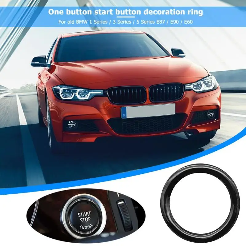 

1Pcs Car Engine Start Stop Button Decoration Ring Trim For BMW 1/3/5 Series E87 E90 E60 320 Car Accessories Interior Mouldings