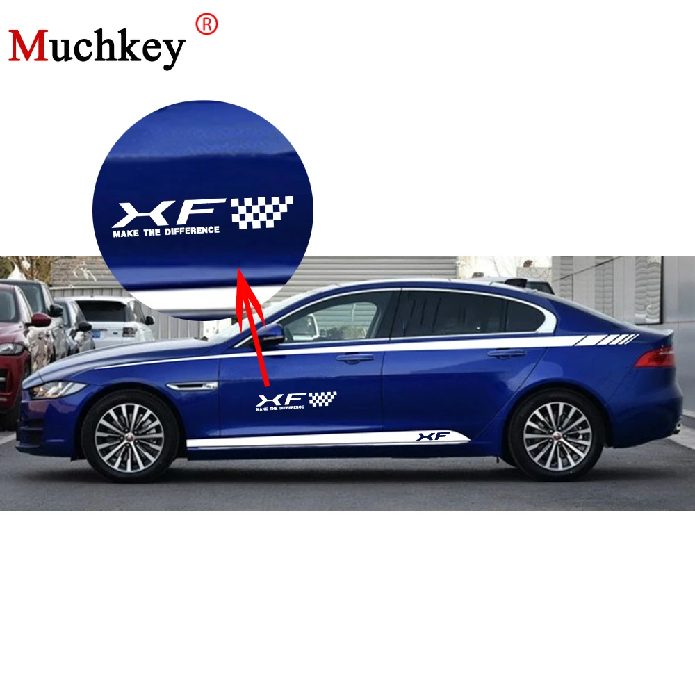 

Car-styling Sticker For Jaguar XF Car Side Body Decal Sticker for Hatchback Sedan SUV Decals DIY Car Decoration 280cm