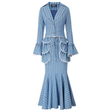 Пикантные костюмы для женщин викторианская готика полосатый Блейзер юбка кружево платье косплэй комплект для вечеринок женское 2019 Новое