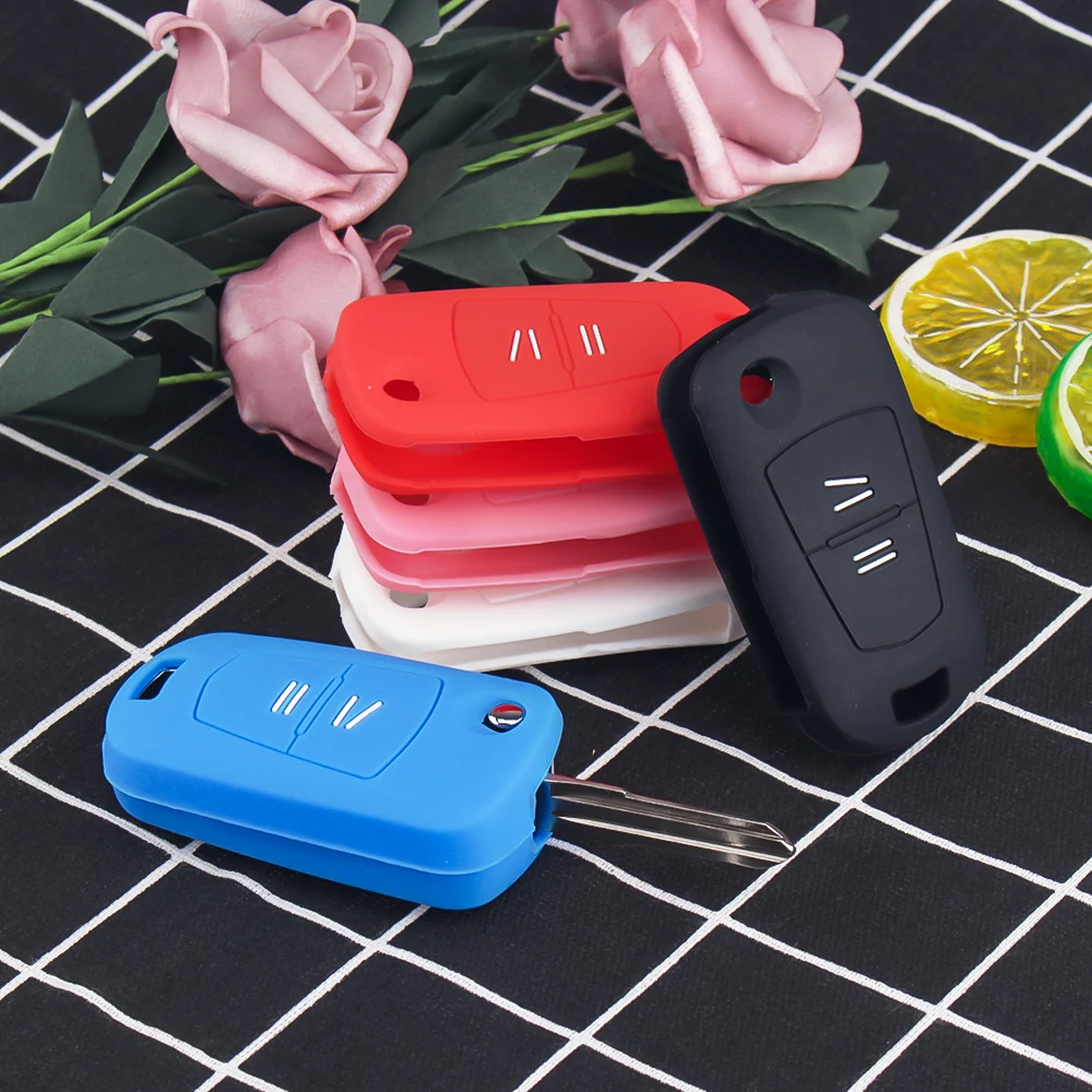 

Dandkey 2 Buttons Silicone Car Remote Key Fob Shell Cover Case For Vauxhall Opel Astra Vectra Zafira Cover Case Shell Protect