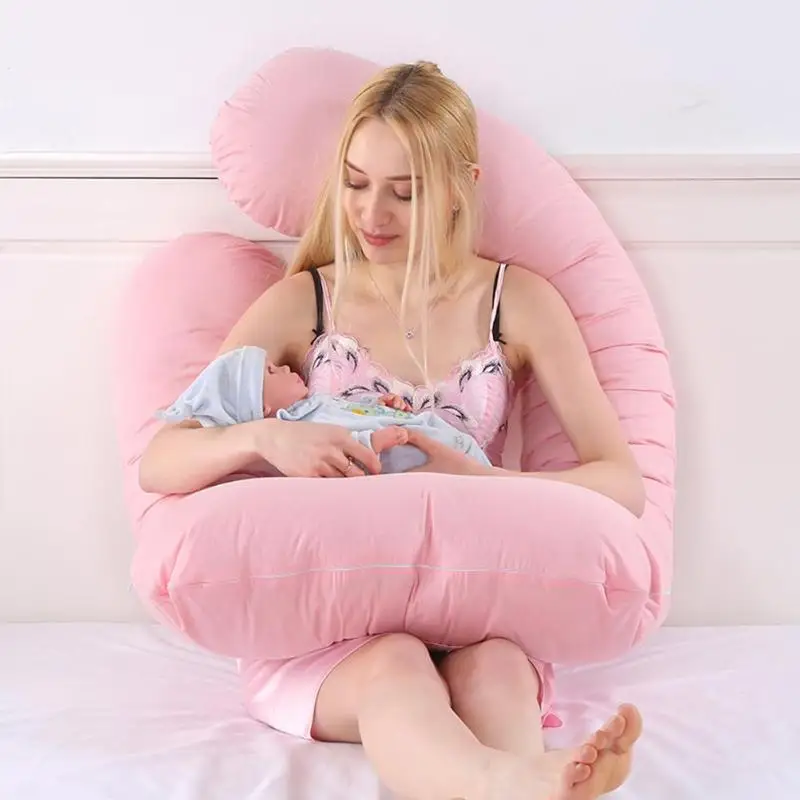 

New Sleeping Support Pillow For Pregnant Women Body Cotton Pillowcase U Shape Maternity Pillows Pregnancy Side Sleepers Bedding