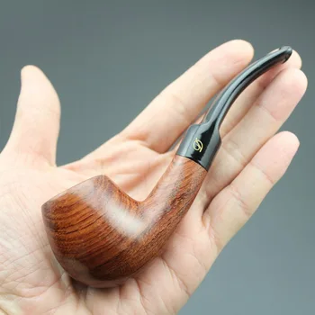 

16 Tools Handmade Nature Rosewood Tobacco Smoking Pipe Bowl Wooden Wood Bent Type Pipe + Pouch + Stand + 9mm Pipe Filters DR512