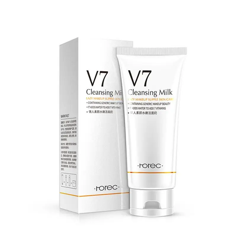 

V7 Face Without Makeup Slacker Tender Skin Cleansing Milk Wash Milk Replenishing Water Nourish Clean Oil Control Cleansing Foam