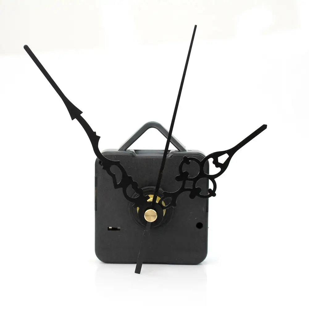 Black Quartz Wall Clock Movement Mechanism Black Hands DIY Repair Parts