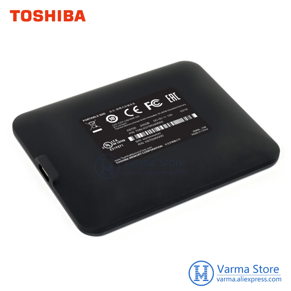 TOSHIBA XS700 Серии 960 ГБ мобильный твердотельный накопитель высокого Скорость USB 3,1 чтения Скорость до 550 МБ/с. внешний жесткий диск зашифрованные