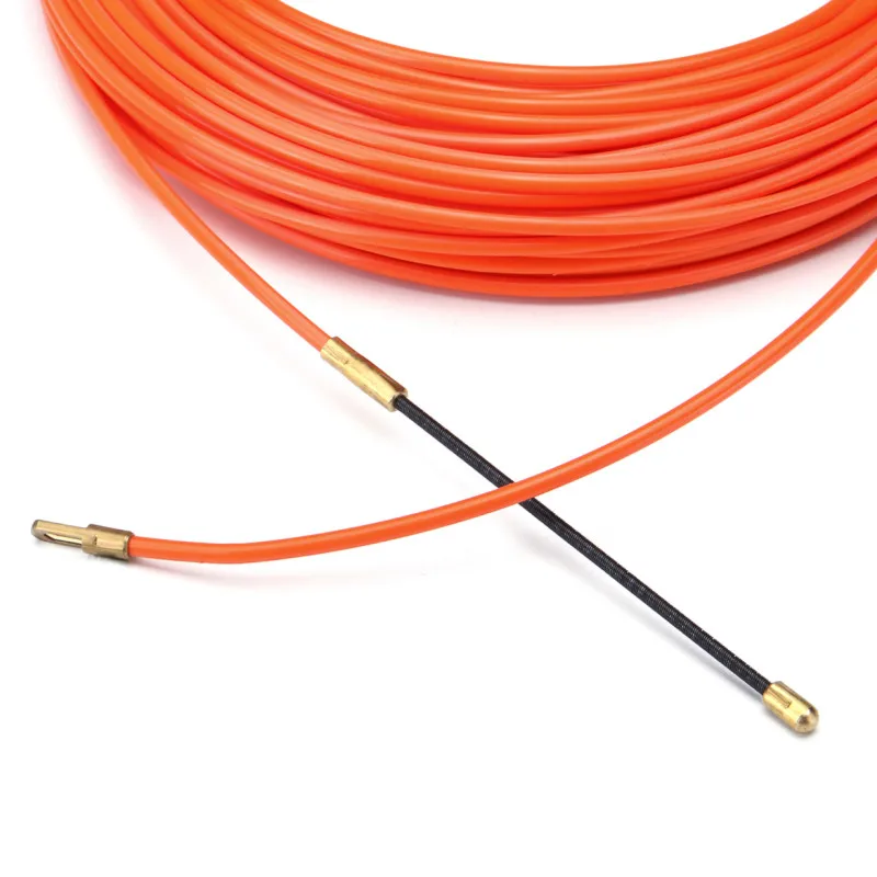 4 мм 5 м до 40 м оранжевый направляющее устройство нейлон электрический кабель толкатели канал змея роддер рыба клейкие ленты провода