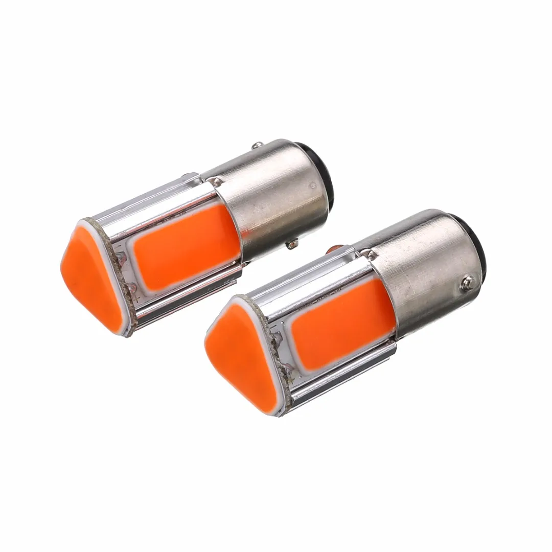 

Mayitr 1pair BAY15d 1157 3LED + 1COB 12V Auto Brake Light Car Red Rear Turn Signal Lamp parking Blub12v