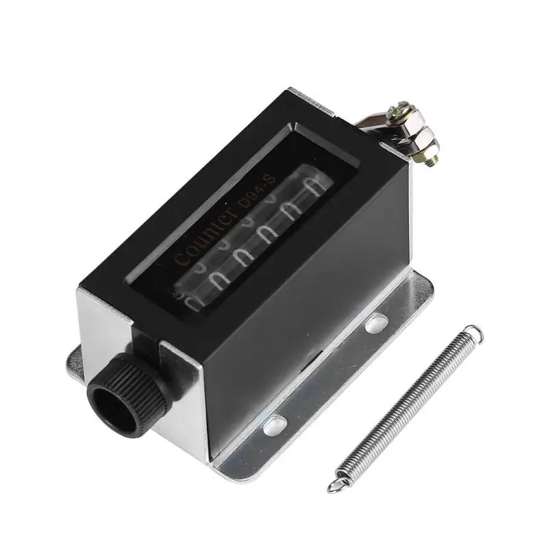 

6 Digit Resettable Mechanical Pulling Counter Digital Rolling Wheel Counter Mechanical Length Meter Roller Counter Tools D94-S