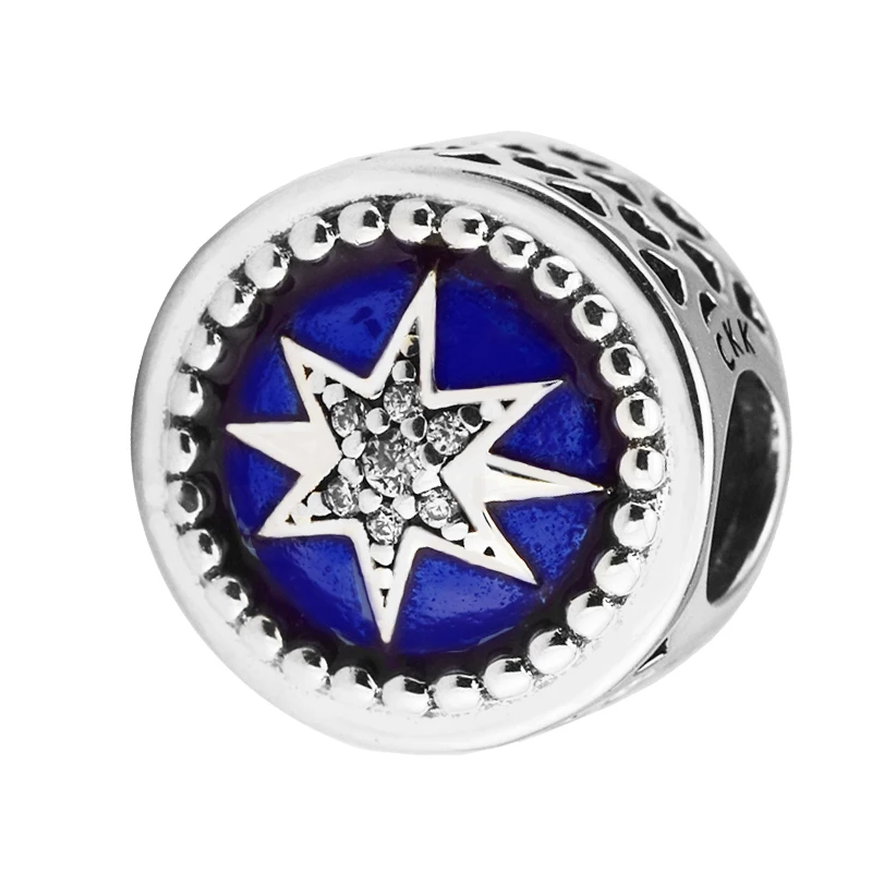 

925 Sterling Silver Shinning Stars Charm Beads Fits Pandora Bracelet Women Beads DIY Jewelry Making Wholesale kralen pulsera