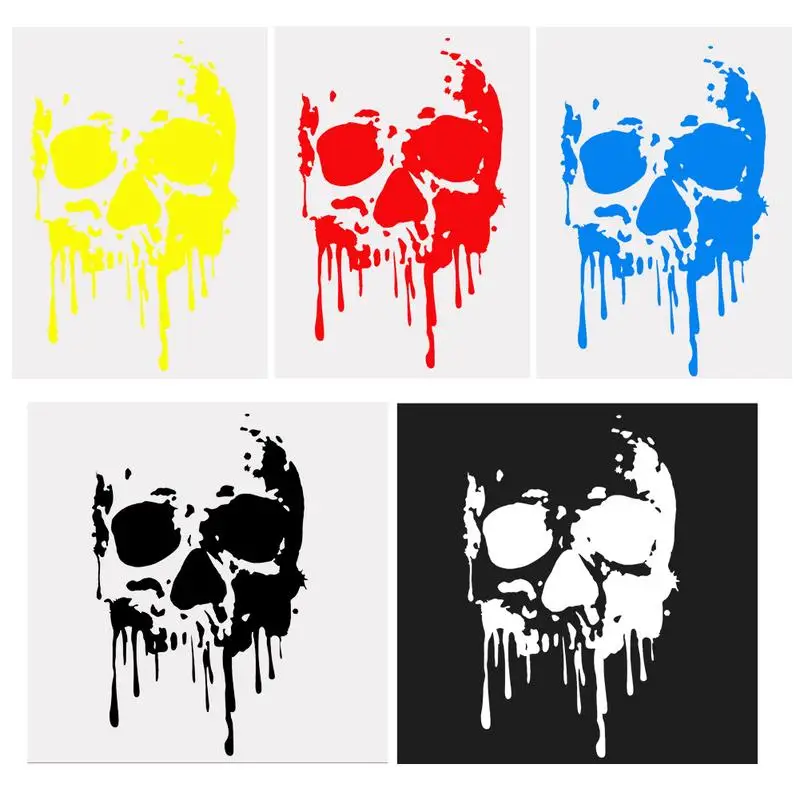 

Car Sticker Waterproof Bloody Skull Style Self-sticking Cover Anti-fading Personality Creativity Hood Auto Decal Accessories