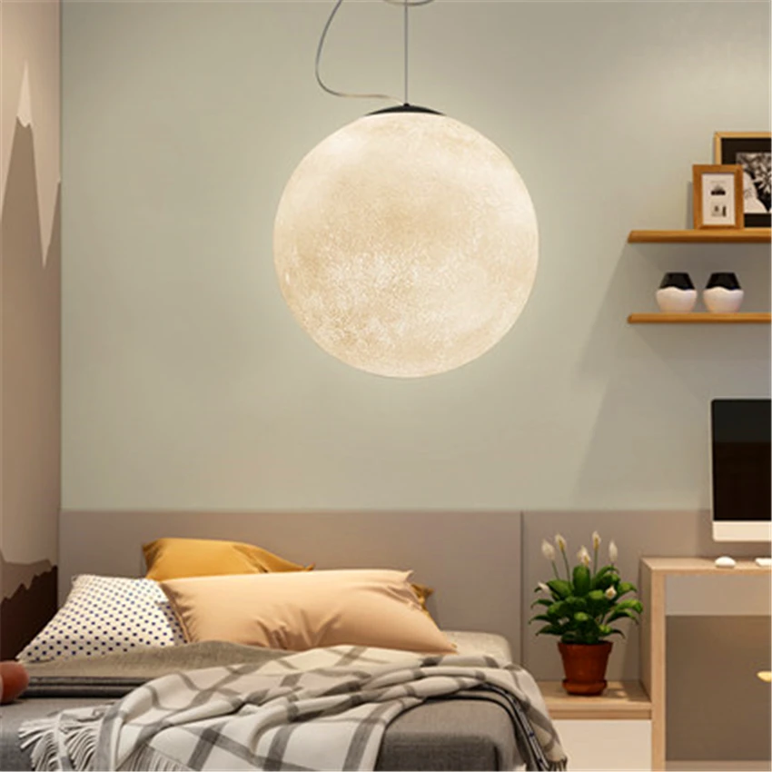 Nordic LED Moon подвесной светильник в виде шара современный светодиодный для