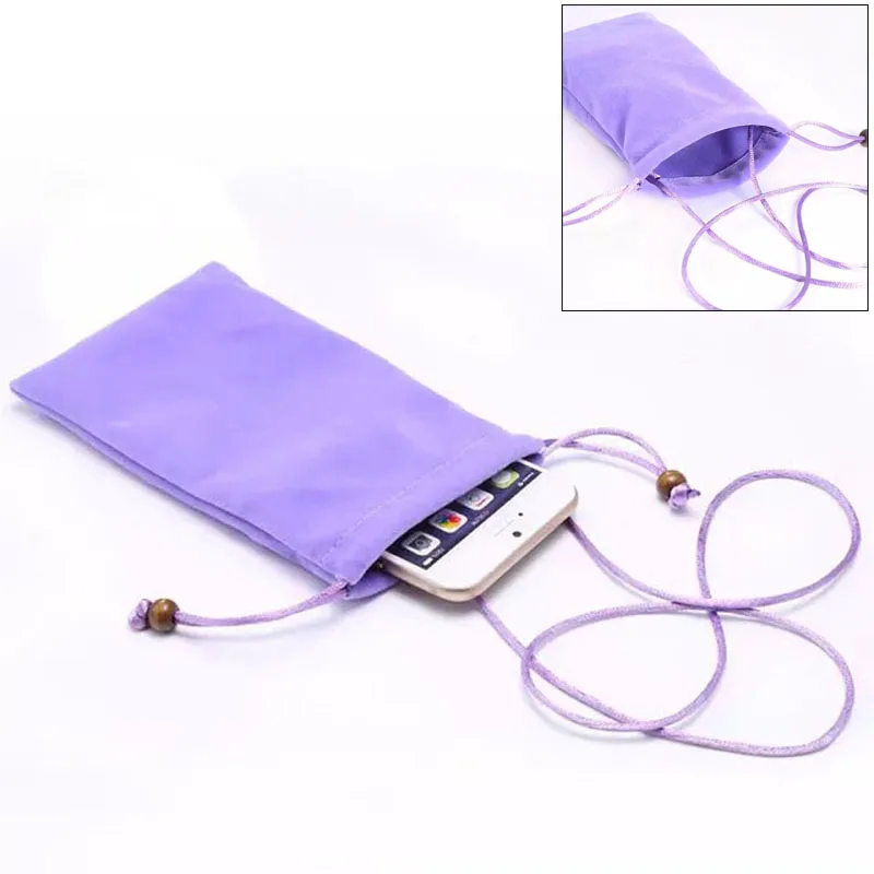 Universal Cotton Cloth Neck Strap Portable Carry Pouch Sleeve Bag Case
