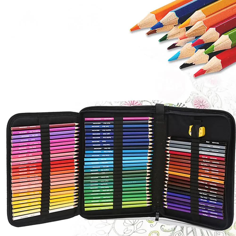 

None Colors Wood Colored Pencils Artist Painting Oil Color Pencil For School Drawing Sketch Art Supplies with Portable Bag r20