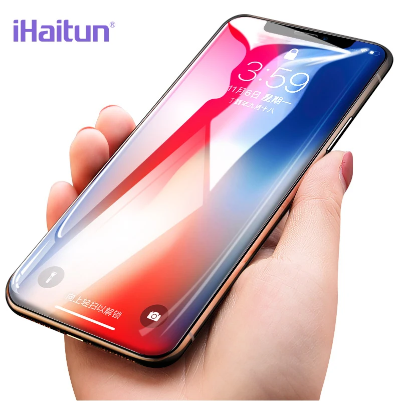IHaitun 0 15 мм закаленное стекло для iPhone X Ультра тонкий протектор экрана 10 защитное 9H