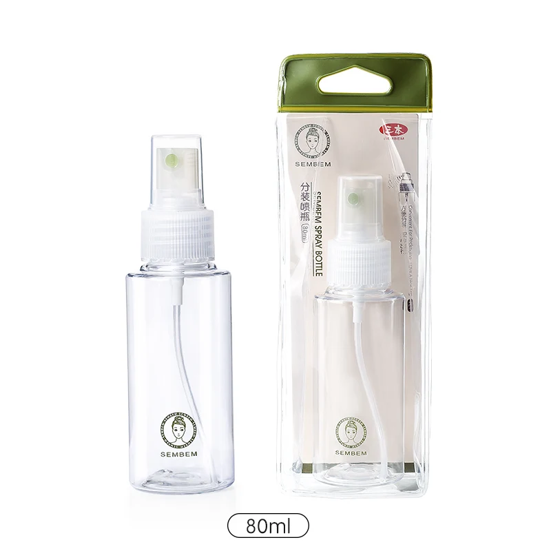 

SEMBEM 80ml Cosmeitc Water Refillable Bottle Portable Makeup Astringent Toner Spray Bottle Empty Travel Container PET Bottles 1P