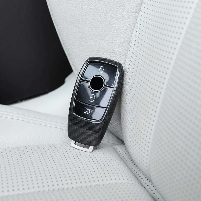 Чехол для ключей из настоящего углеродного волокна Mercedes Benz W222 S Class E W213 C W205 Glc