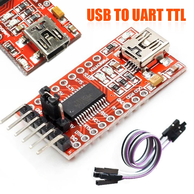 

New High Quality USB To TTL Serial Module FTDI FT232RL USB 3.3V 5V To TTL Serial UART interface Converter Adapter Module