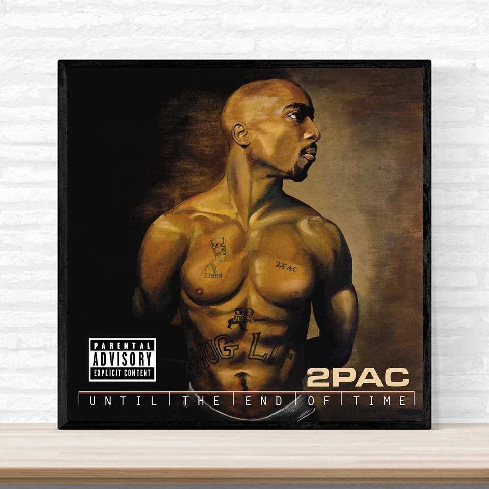 

2Pac Until The End of Time Poster Album Hip Hop Music Cover Poster Print on Canvas Home Decor Wall Art No Frame