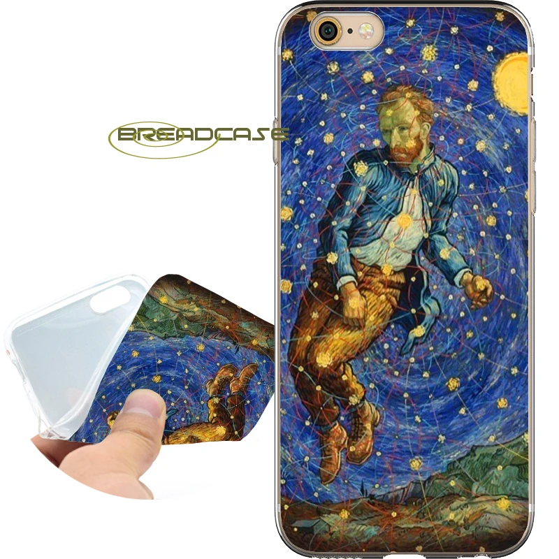 

Van Gogh TRIPPY Soft Clear TPU Silicone Fundas Shell Cases for iPhone 10 X 8 7 6S 6 Plus 5S SE 5 5C 4S 4 iPod Touch 6 5 Cover.
