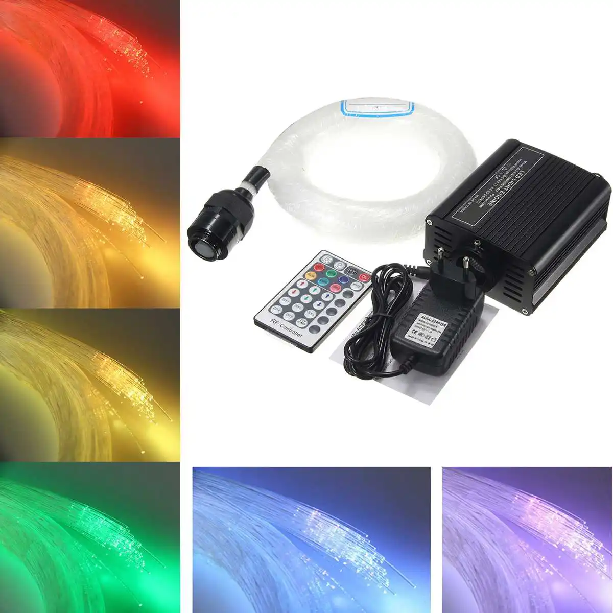 200 шт. 0 75 мм x 2 м Красочный Волоконно оптический свет s RGB Мерцающая Светодиодная
