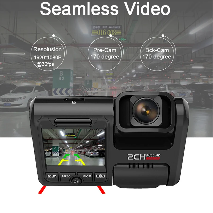 

2" Car DVR Front video camera recorder vehicle digital Full HD 1080P With GPS Function Video Recorder ADAS System Vehicle Wifi