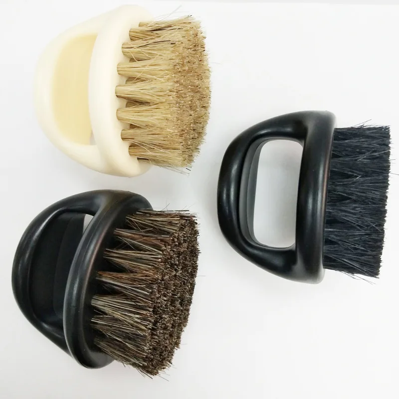 Handheld Men Beard Brown Hair Brushes Natural Boar Bristle Shaving Comb Face Massage Handmade Mustache Brush DIY Beauty Care | Красота и