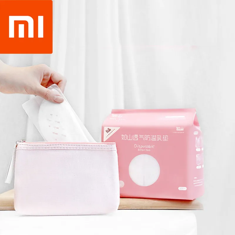 

XIAOMI RUSHAN 100Pcs Breathable Anti-Galactorrhea Pad 2mm Thin Breastfeeding Disposable Anti-overflow Nursing Breast Pads