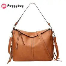 Хобо кожаные женские большие сумки на плечо сумки через плечо сумки-мессенджеры хит цвет большие Летние путешествия ежедневный шопинг дизайн