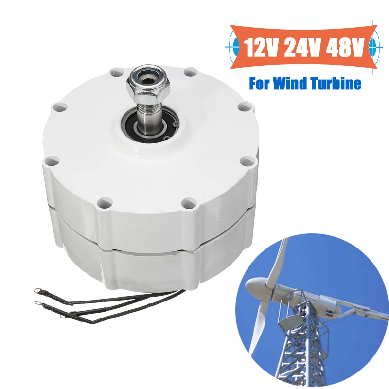 

Wind Generator Motor 2500W 12V 24V 48V High efficiency For DIY Wind Turbines Blade Controller 3 Phase Current PMSG