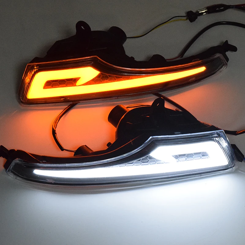

Pair LED Daytime Running Lights Signal Lamp DRL 70-90LM 12V White/Yellow Light For Nissan Altima Teana 2013 2014 2015 Car Lamp