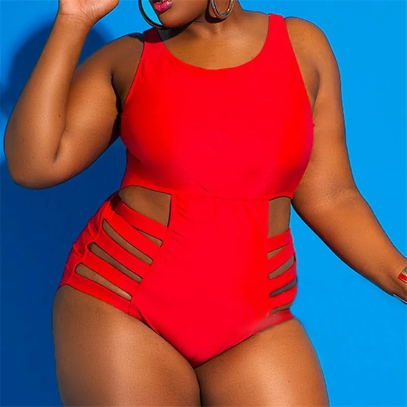 Ieva Eieou 4XL бандажный купальник, сдельный, размера плюс, купальные костюмы, женские сексуальные летние большие купальники, большой красный купальный костюм, монокини