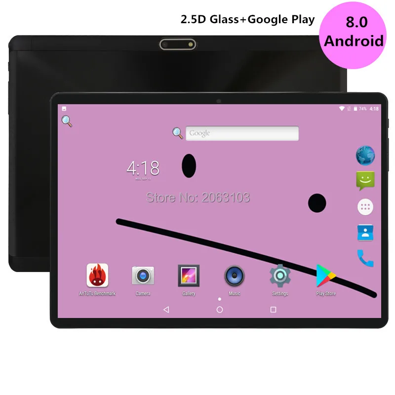 2.5D планшетный ПК 10 1 дюймов G900 1280*800 Android 8 0 MT8752 CPU двойная камера Dual SIM WIFI GPS