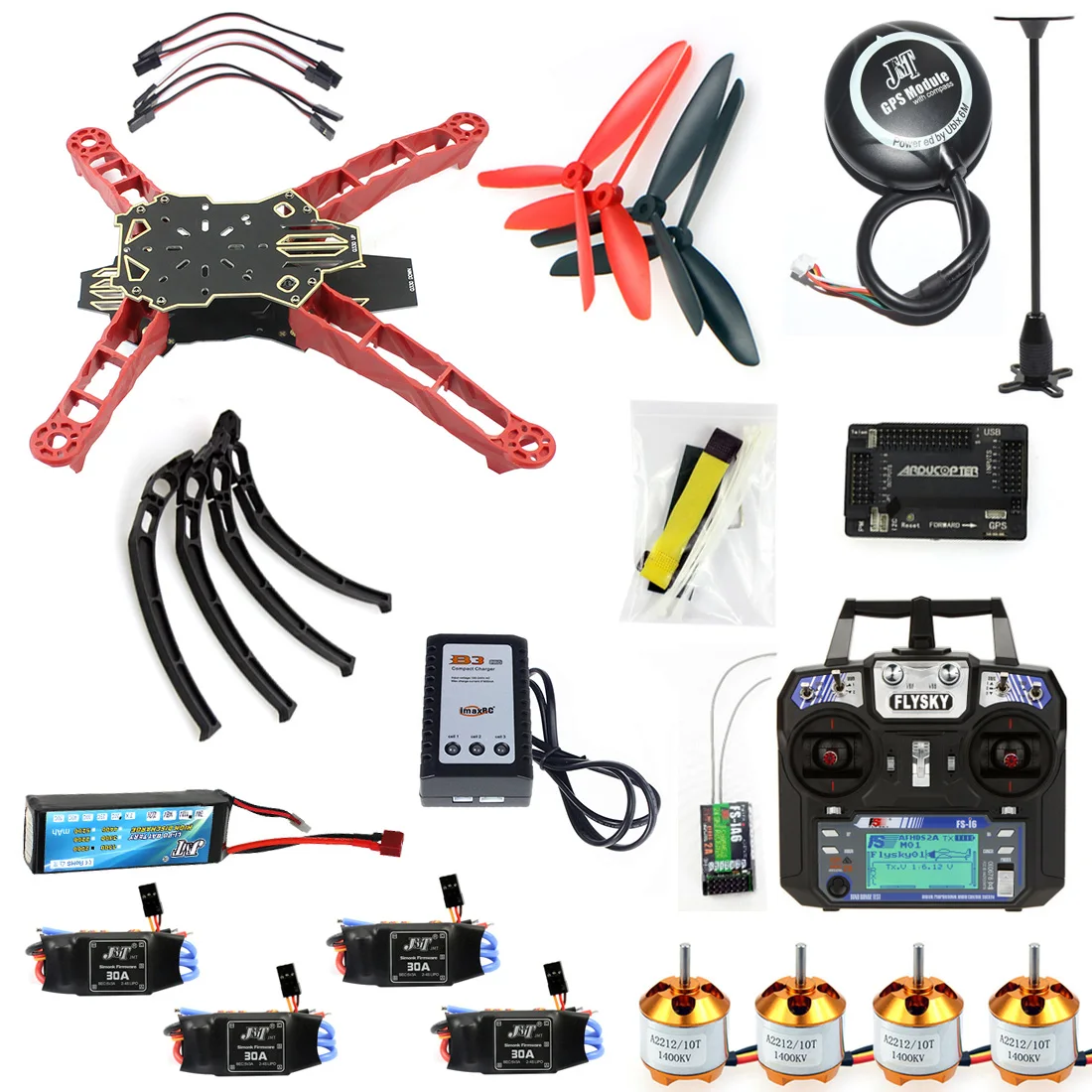 

Full Set RC Drone Quadrocopter 4-axis Aircraft Kit Q330 Across Frame 6M GPS APM 2.8 Flight Control 6CH Transmitter F11797-F