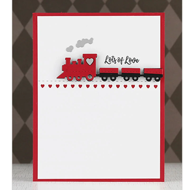 

Love Train Metal Cutting Die Stencil For Scrapbooking Paper Cards Crafts New Valentine's Day Dies Handmade Decorative Emboss