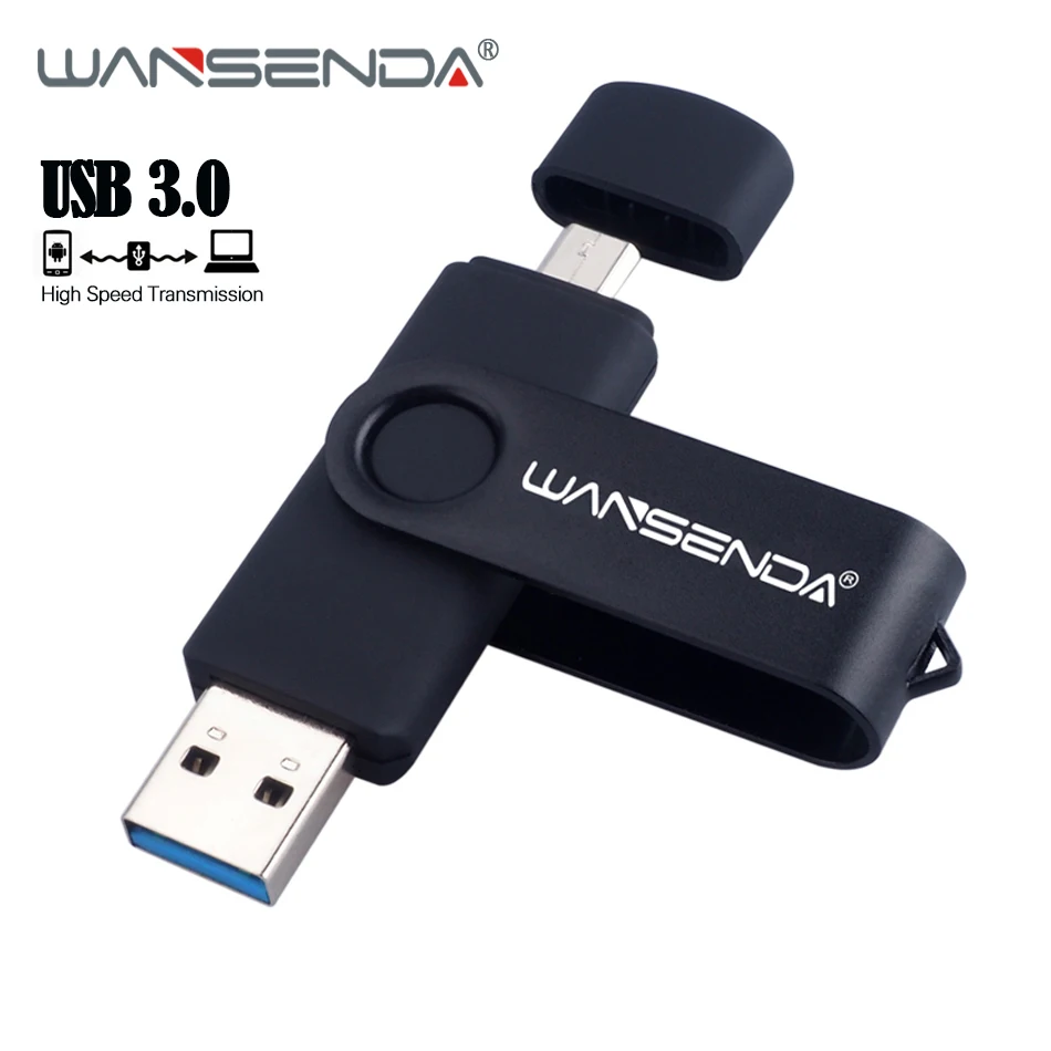 WANSENDA USB 3,0 USB флеш-накопитель OTG флеш-накопитель 16 ГБ 32 ГБ 64 Гб 128 ГБ Флешка 256 ГБ USB карта памяти внешний накопитель