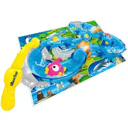 Детский закрытый водный игровой трек магнитная игра рыбалка Toy Set