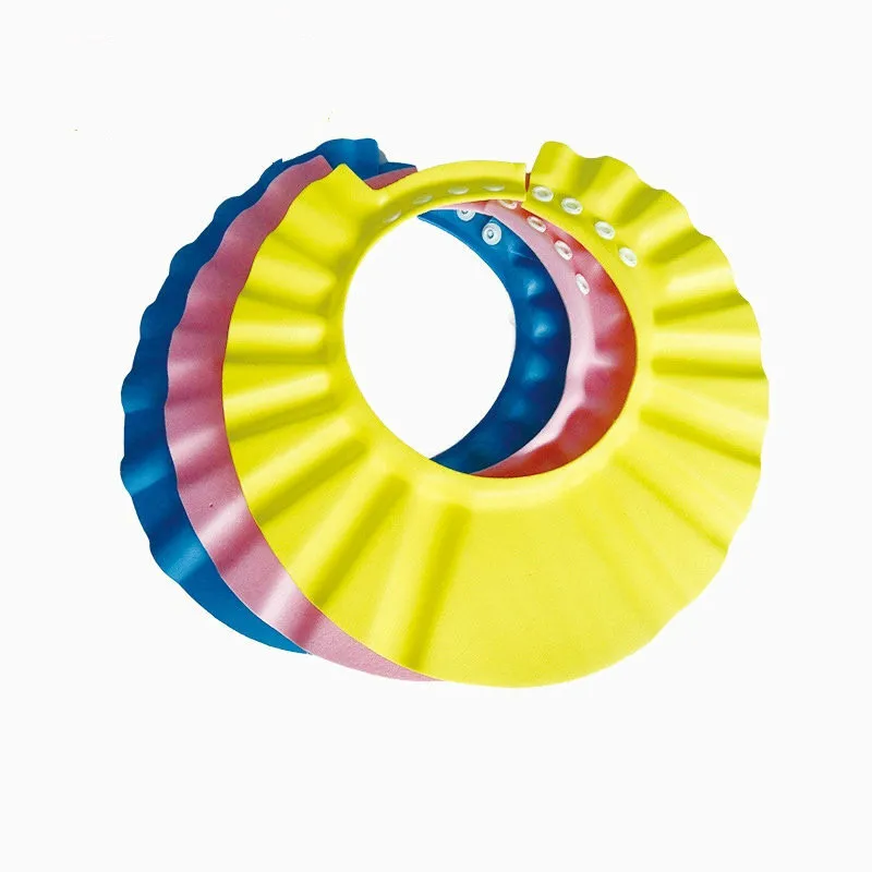 

2018 Spring Baby Baby Shower Cap Children Take A Shower Shampoo Hat Kids Adjust Wash Articles Daily Use
