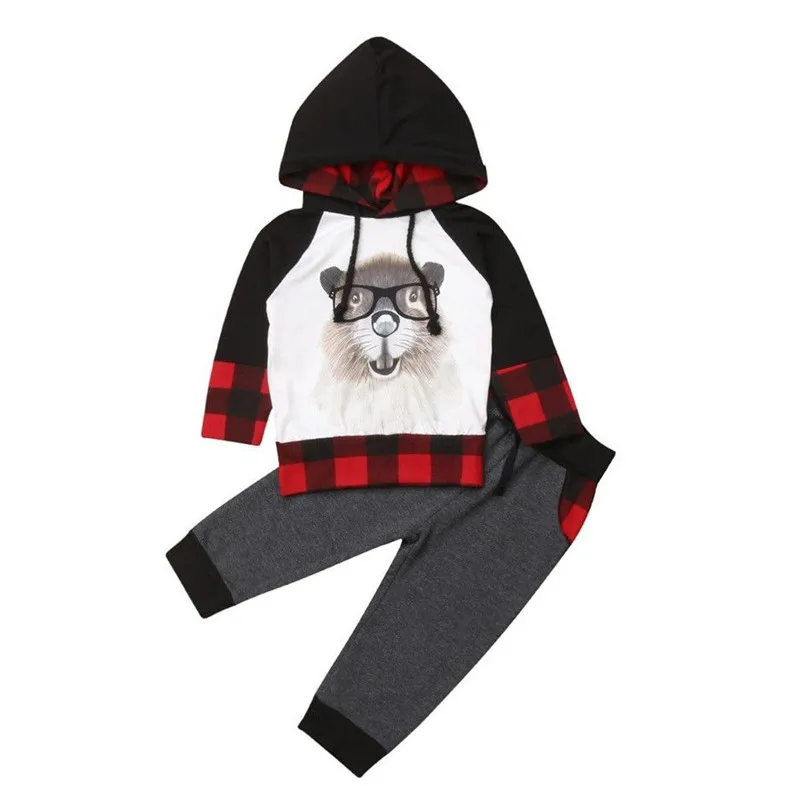 1 5T Infant Kids Baby Boy Girls winter clothing Hooded Tops sweatshirt